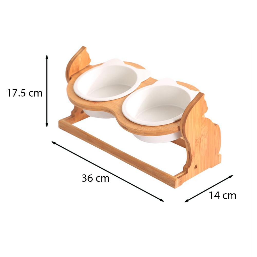 Ceramic Pet Bowl with Stand