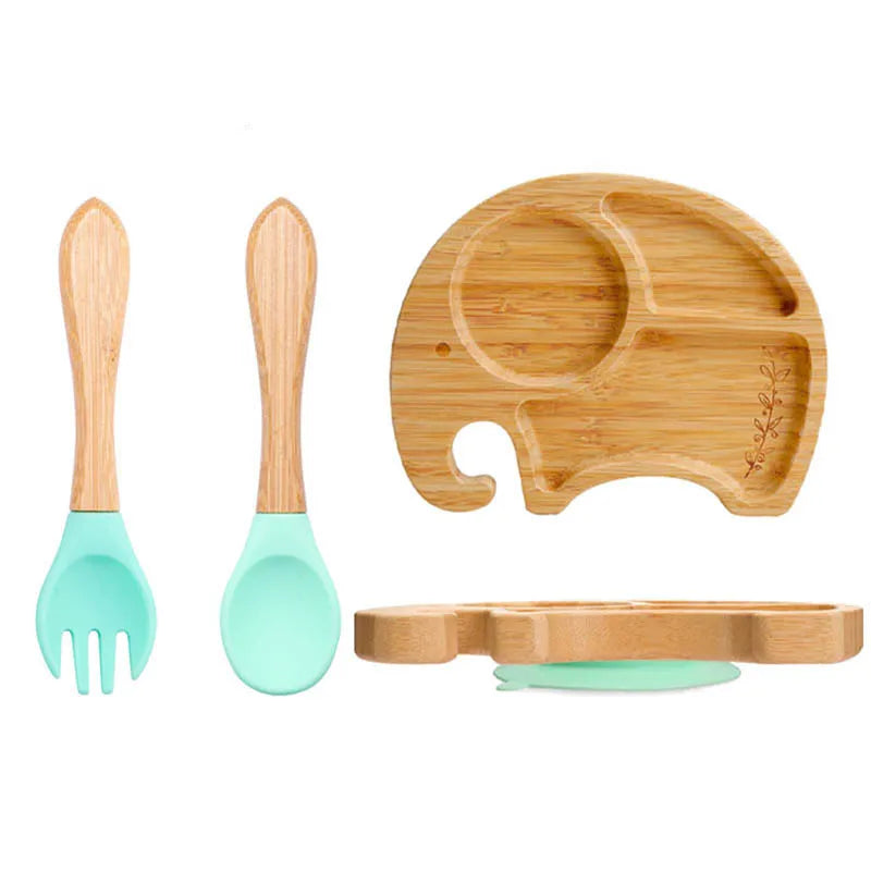 Baby Bamboo Suction Plate 3-Piece Set