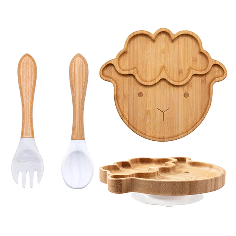 Baby Bamboo Suction Plate 3-Piece Set