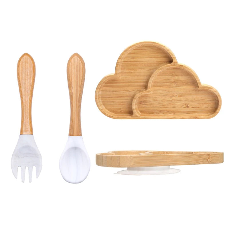 Baby Bamboo Suction Plate 3-Piece Set