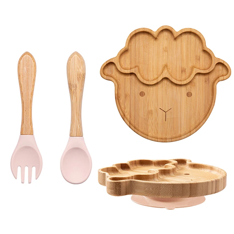 Baby Bamboo Suction Plate 3-Piece Set