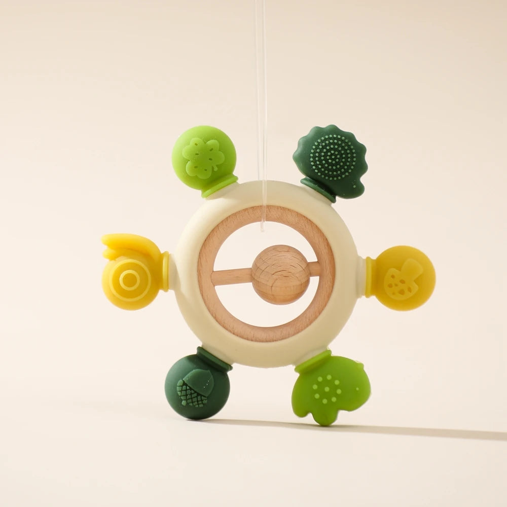 Baby Crochet Wooden Rattle & Teether