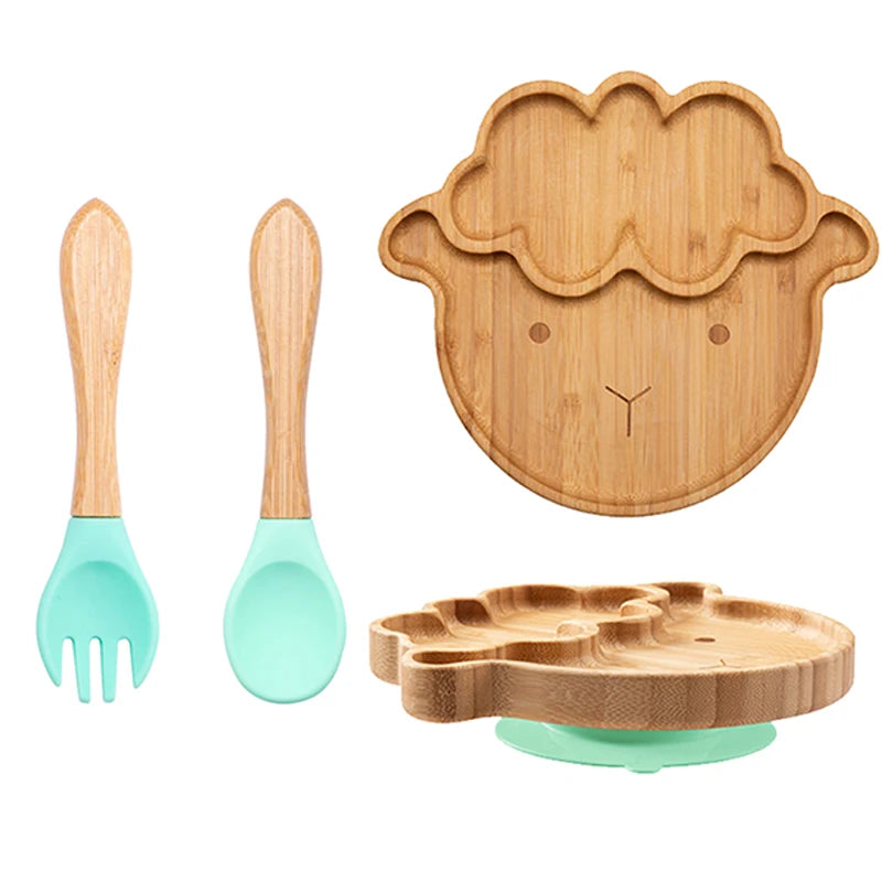 Baby Bamboo Suction Plate 3-Piece Set