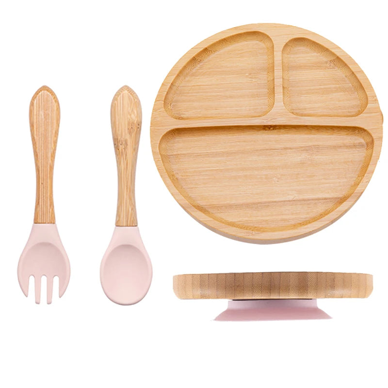 Baby Bamboo Suction Plate 3-Piece Set