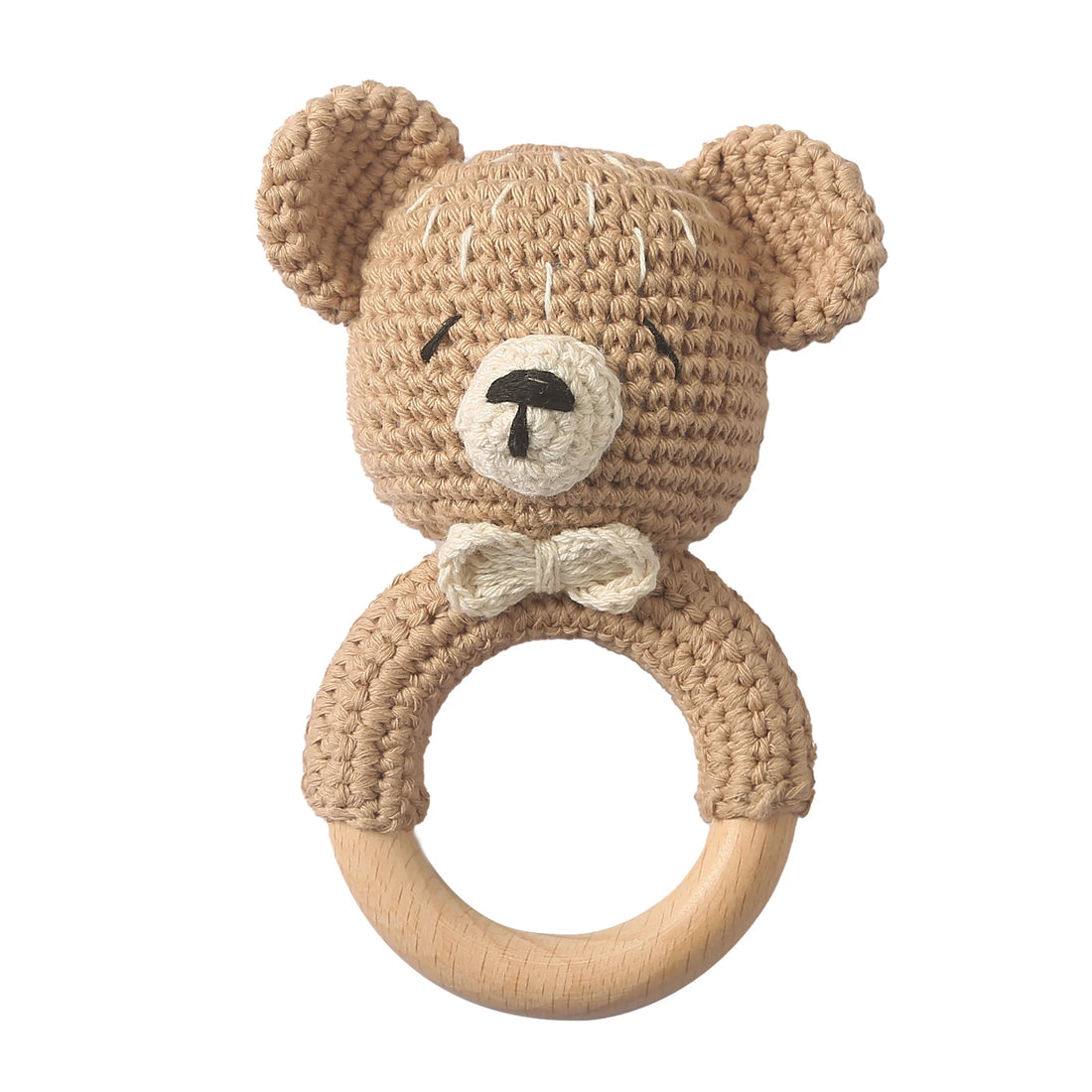 Baby Crochet Wooden Rattle & Teether