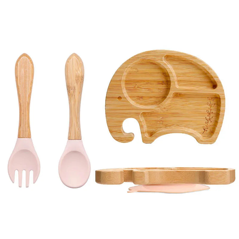 Baby Bamboo Suction Plate 3-Piece Set