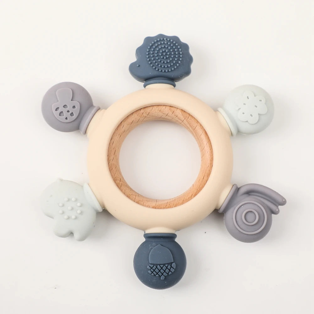 Baby Crochet Wooden Rattle & Teether