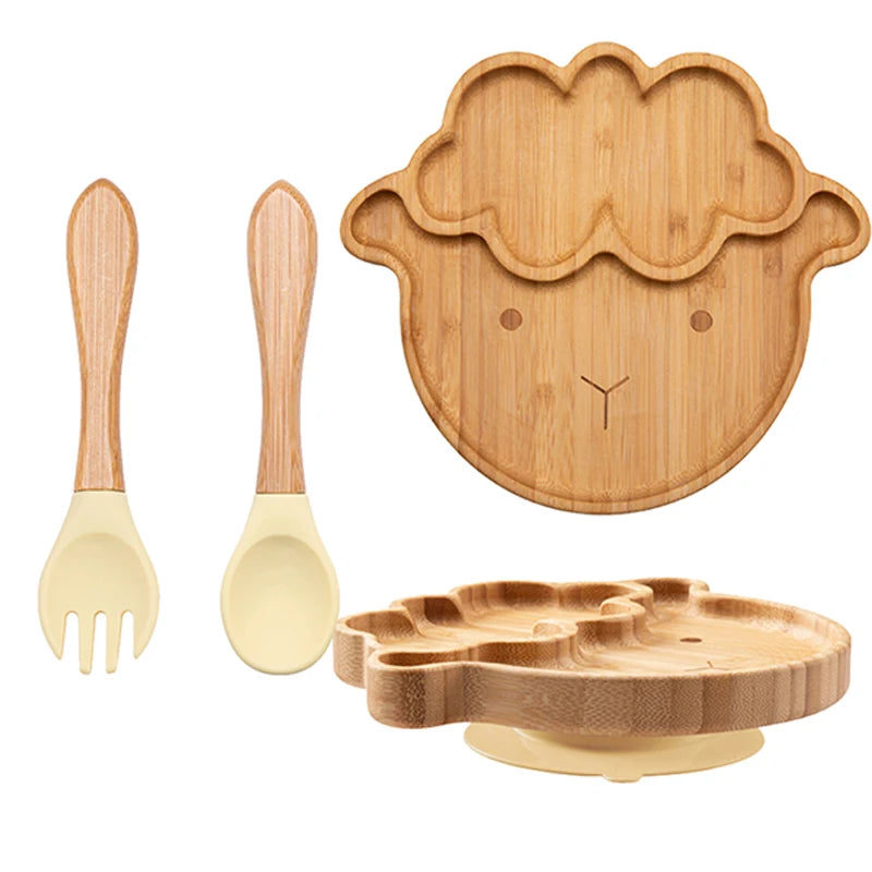 Baby Bamboo Suction Plate 3-Piece Set