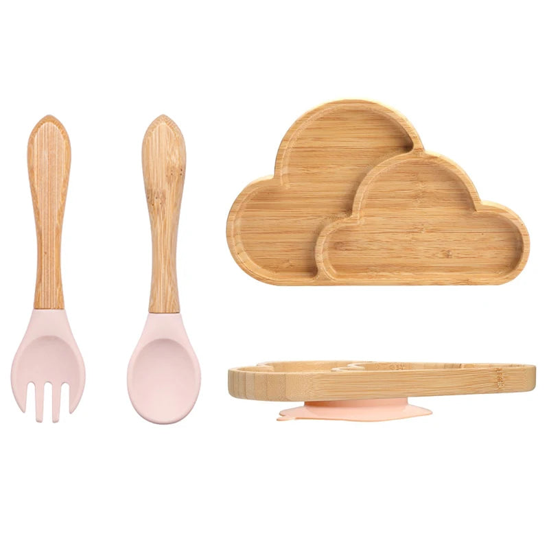 Baby Bamboo Suction Plate 3-Piece Set