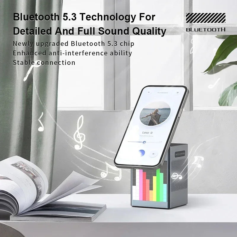 Bluetooth Speaker Wireless Charger Stand with 6-in-1 features