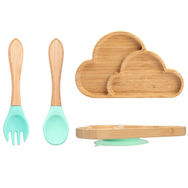 Baby Bamboo Suction Plate 3-Piece Set