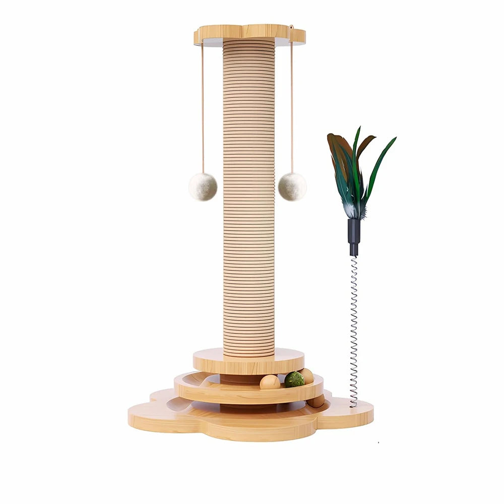 Wooden Cat Scratching Turntable Toy