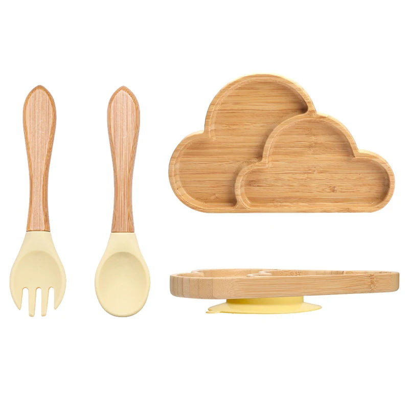 Baby Bamboo Suction Plate 3-Piece Set