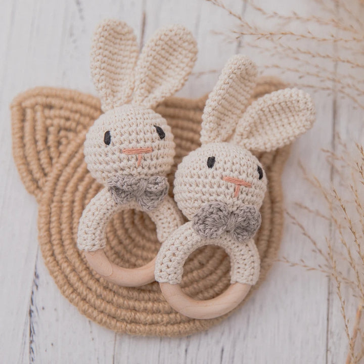 Baby Crochet Wooden Rattle & Teether