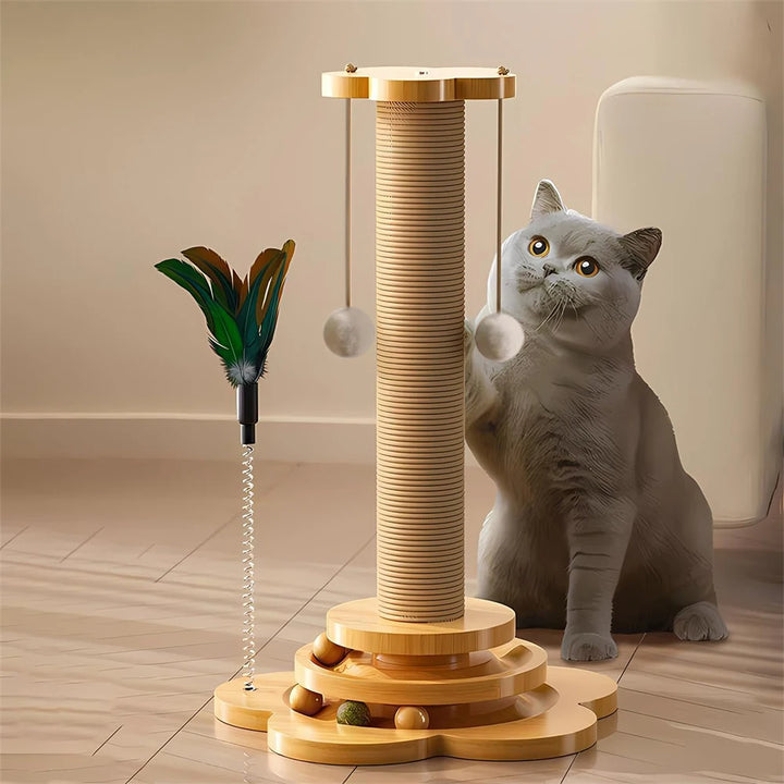 Wooden Cat Scratching Turntable Toy