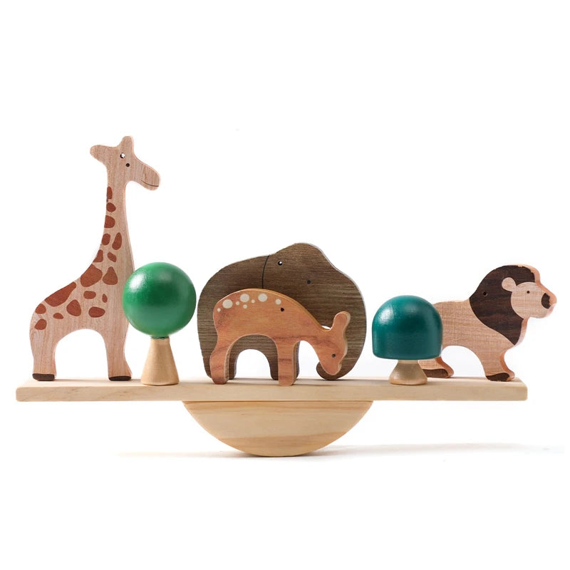 Montessori Wooden Stacking Forest Blocks