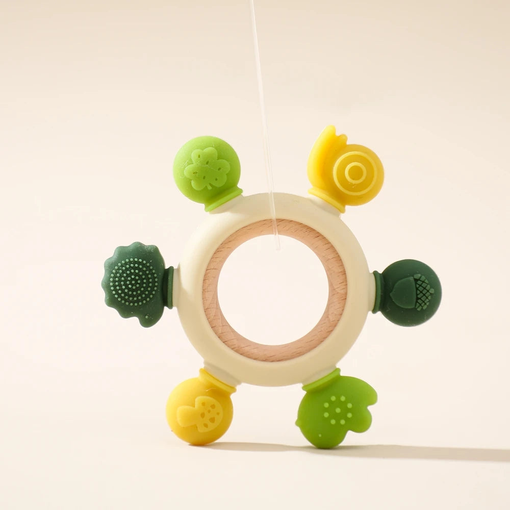 Baby Crochet Wooden Rattle & Teether